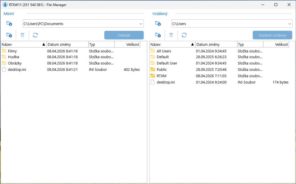 Náhled Správce souborů